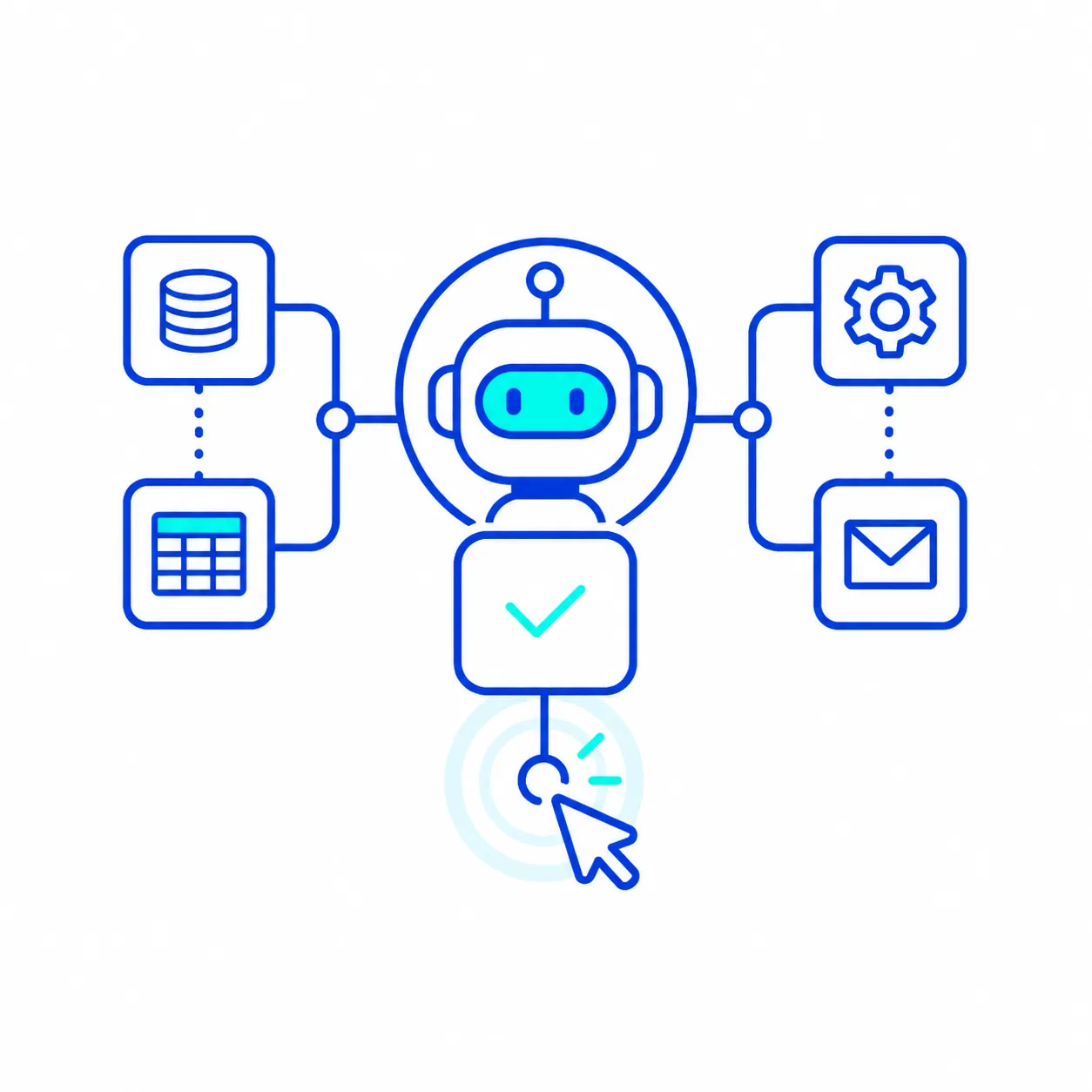 AI automation workflow illustration