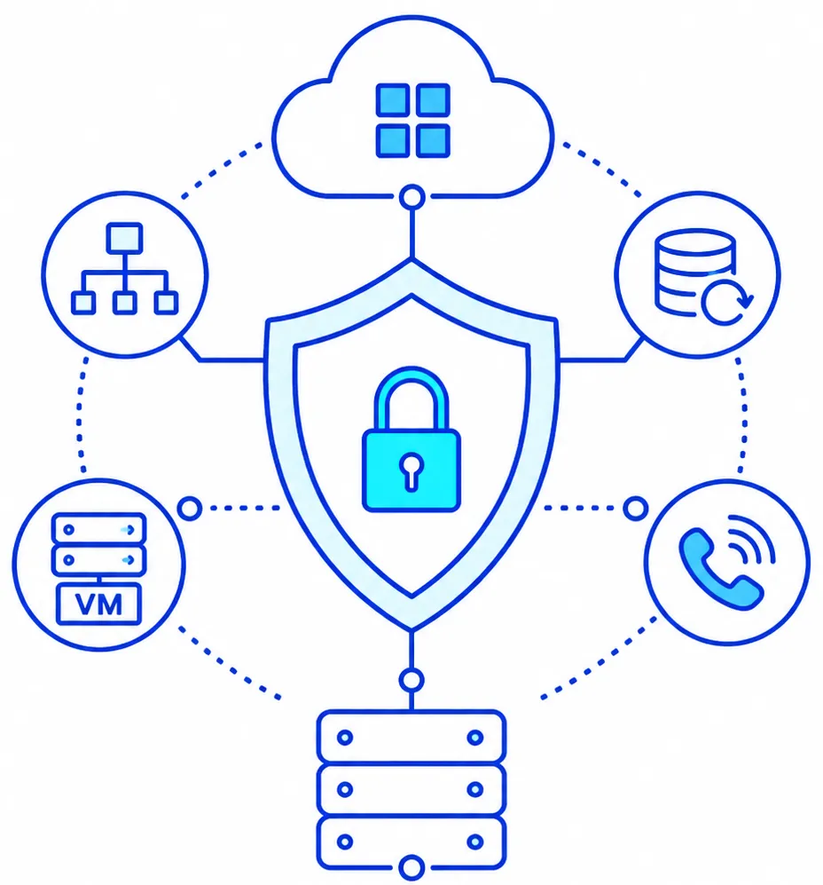 Cloud and infrastructure illustration