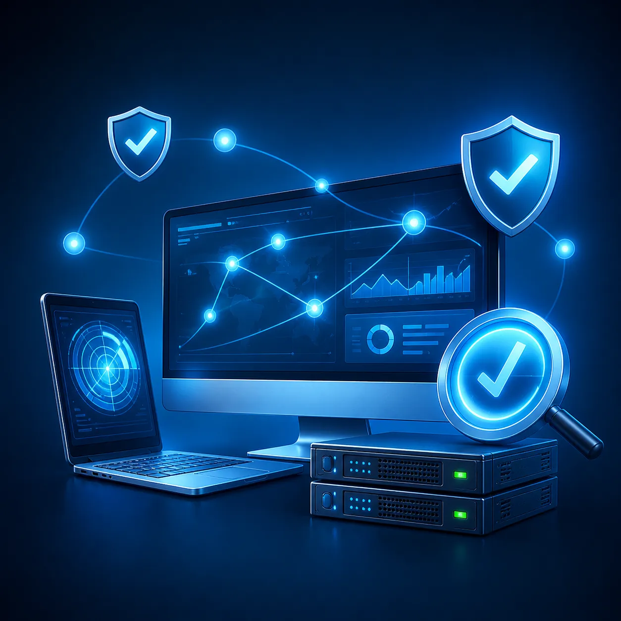 Monitored endpoints and secure IT infrastructure